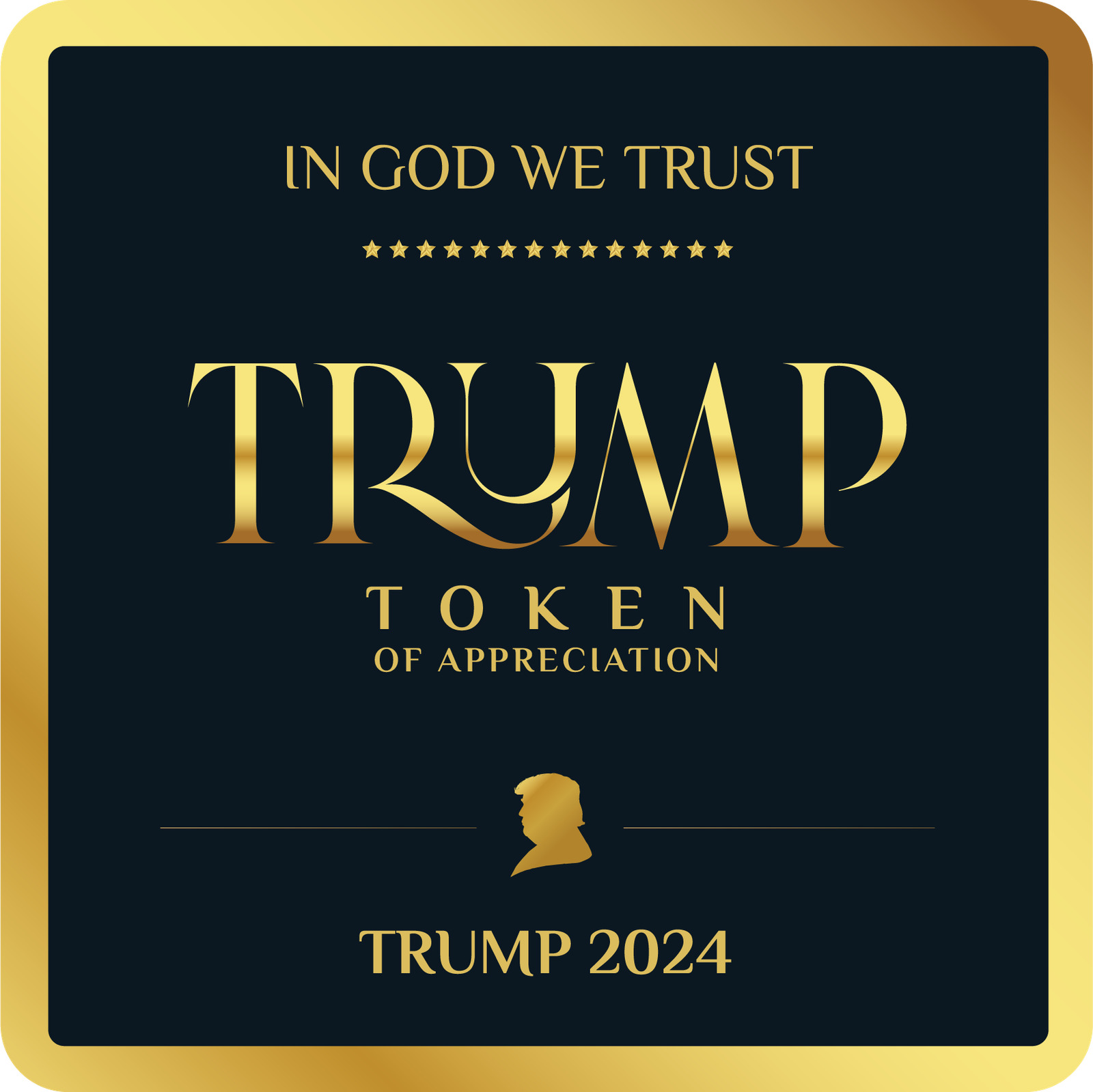 Official Trump Token 2024 Gold Finish
